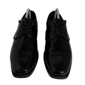Fabian Couture S110-M Black Upper Plain Toe Derby Mens 10.5M Dress Shoes